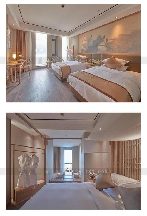 卡尔森苏州家具厂 现代新中式实木床，诠释酒店客房的东方韵味与质感服务
